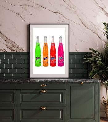 Affiche Pop Art | Bouteilles de Fanta 30x40cm 3