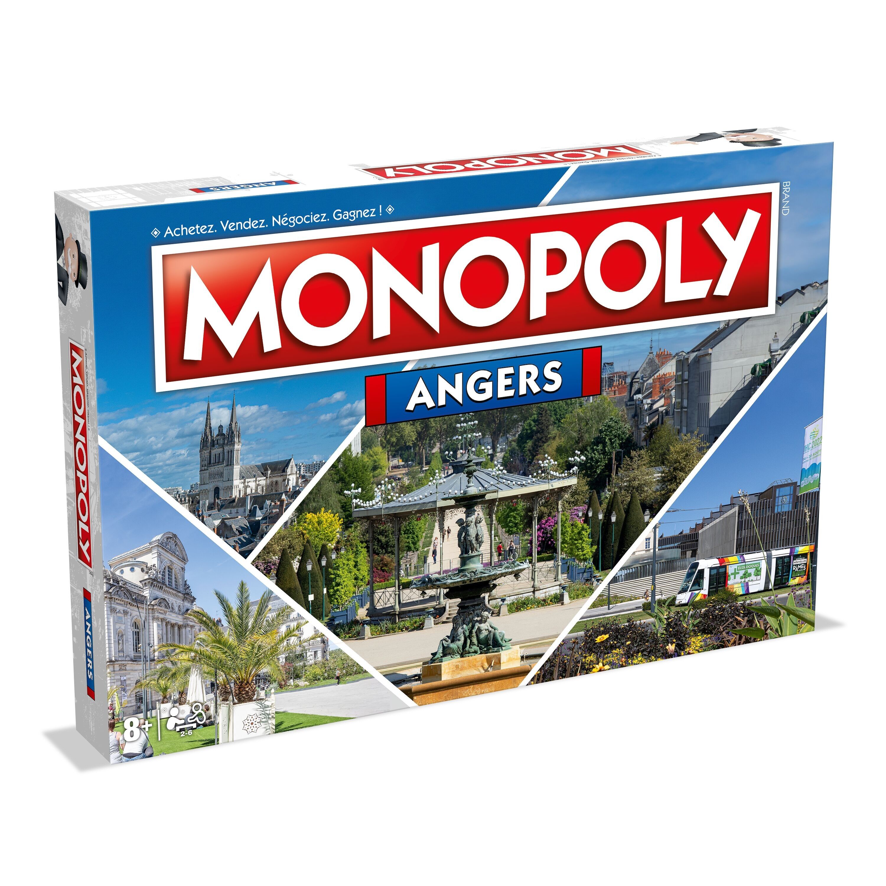 MONOPOLY ANGERS – Brettspiel – Städte & Regionen Edition – Hasbro Winning Moves – Geschenkidee