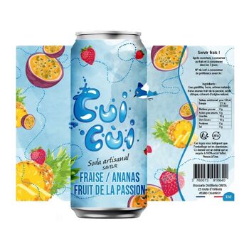 Soda FRAISE - ANANAS - FRUIT DE LA PASSION 2