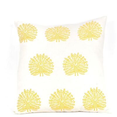 Block print pillowcases made from hand-spun organic cotton