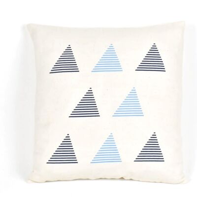 Block print pillowcases made from hand-spun organic cotton