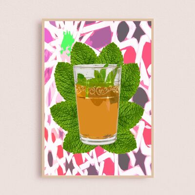 Poster di arte pop | Bicchiere da tè 30x40 cm