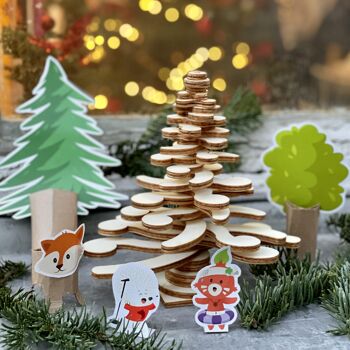 Kit de Noël | Construis et décore ton sapin de Noël en bois 2