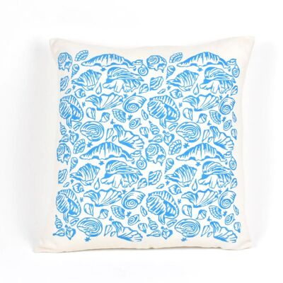 Handspun organic cotton pillowcases - Seashell block print