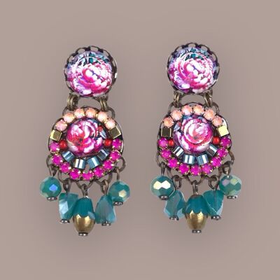 CHRYSANTHEMUM crystal earrings