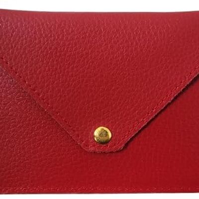 Porte Papier Voiture en Cuir Format enveloppe (Rouge)