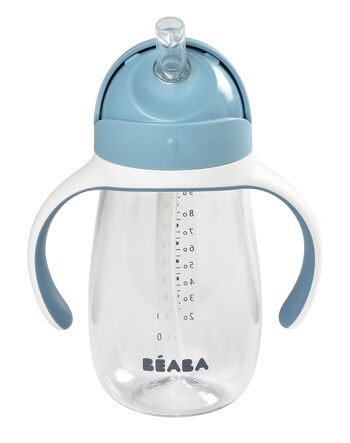 BEABA, Tasse paille 300 ml - windy blue 2