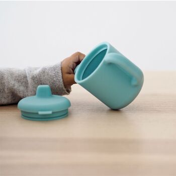 BEABA, Tasse d'apprentissage silicone blue 1