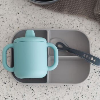 BEABA, Tasse d'apprentissage silicone blue 2