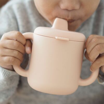 BEABA, Pink silicone learning cup