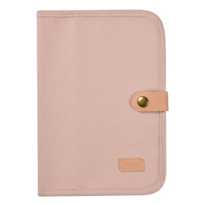 BEABA, Powder pink canvas health book cover