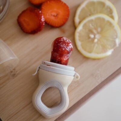 Silicone teether for baby Food Feeder Gray