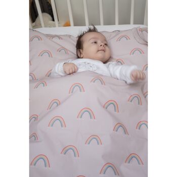 Taies d'oreiller pour literie bébé en coton biologique BIO RAINBOW 1