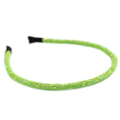 Hair band green sparkle