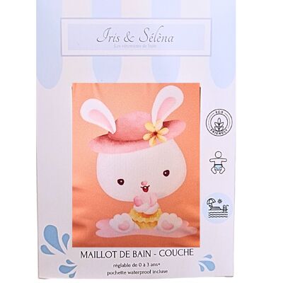 Bunny diaper swimsuit (set)