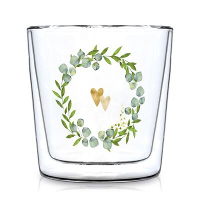 Verre Tendance Deux Coeurs DW