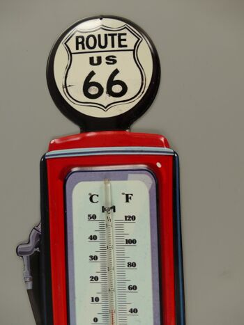 Thermomètre à plaque XL "Route 66" 3