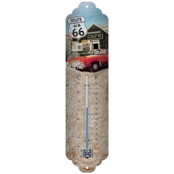 Thermomètre en tôle Route 66 The Mother Road - Muscle Car