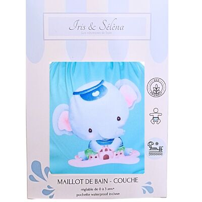 Bañador pañal elefante (set)