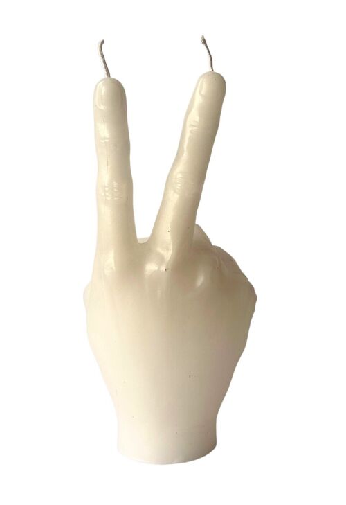 White Hand candle - Peace & Love - Gift, Deco, Trendy, Young & Christmas