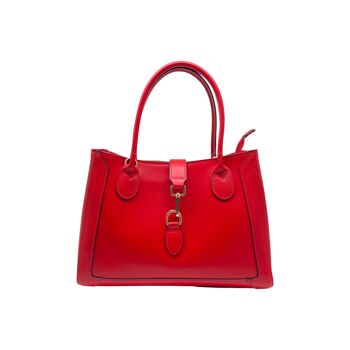 SAC PORTE EPAULE CUIR  SAFIANO CINZIA ROUGE 1