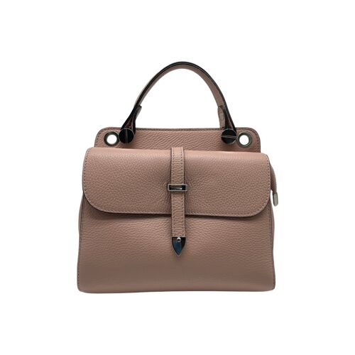 SAC PORTE MAIN CUIR  GRAINE LAURAY NUDE