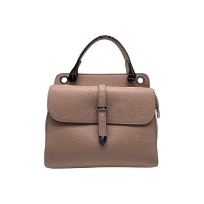 BOLSO ASA LAURAY DE PIEL GRANULADA NUDE