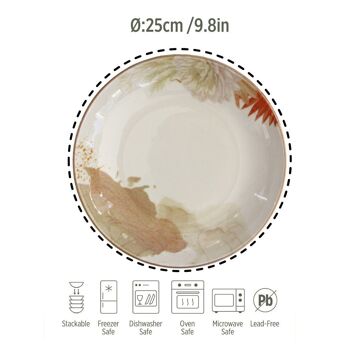 Assiettes à pâtes en porcelaine | Victorien | 25 cm 3