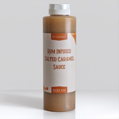 Sauce Caramel Salée Infusée au Rhum 500ML