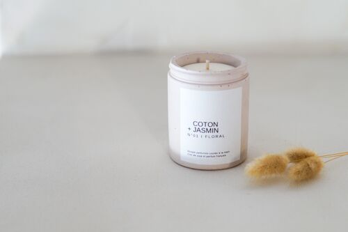 bougie parfumée coton + jasmin