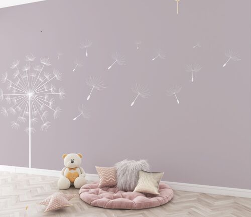 Wallpaper Dandelion - Lila Lavendel
