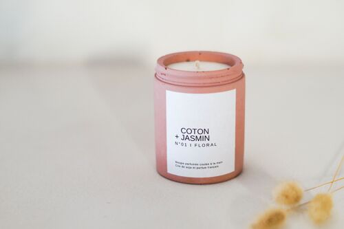 bougie parfumée coton + jasmin