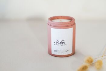 bougie parfumée coton + jasmin 1