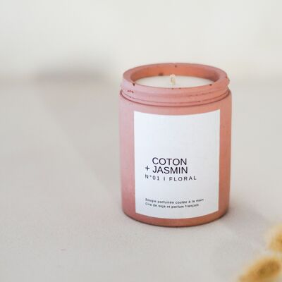 bougie parfumée coton + jasmin