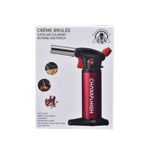 CHAMP HIGH - Chalumeau de Cuisine essionnel - Brûleur de Cuisine 17,8 cm - Flamme Réglable