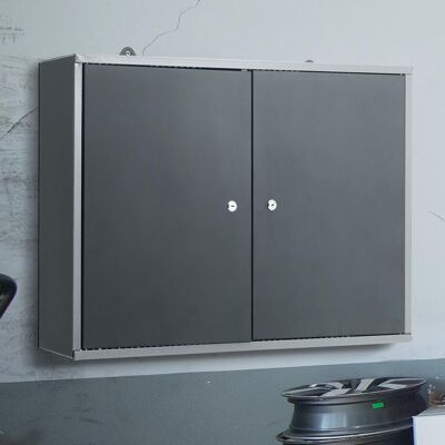 Livingandhome Unità per carichi pesanti Garage Officina Armadietto per attrezzi File Storage Armadio alto 80 * 20 * 60 cm