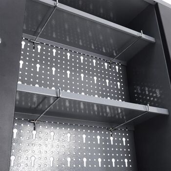 Livingandhome unité robuste Garage atelier armoire à outils rangement de fichiers armoire haute 120*20*60 cm 6