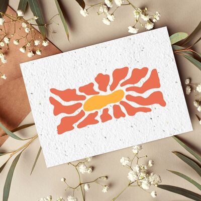 Cartolina per la pianta n. 37 "Fiori astratti 2" Set di 10