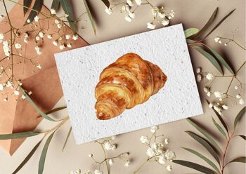 Carte postale à planter #64 "Croissant" Lot de 10 1