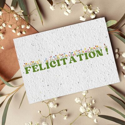 Cartolina per pianta n. 25 "Congratulazioni floreali" Set da 10