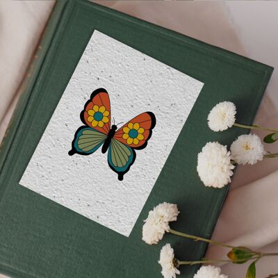 Carte postale à planter #42 "Papillon" Lot de 10