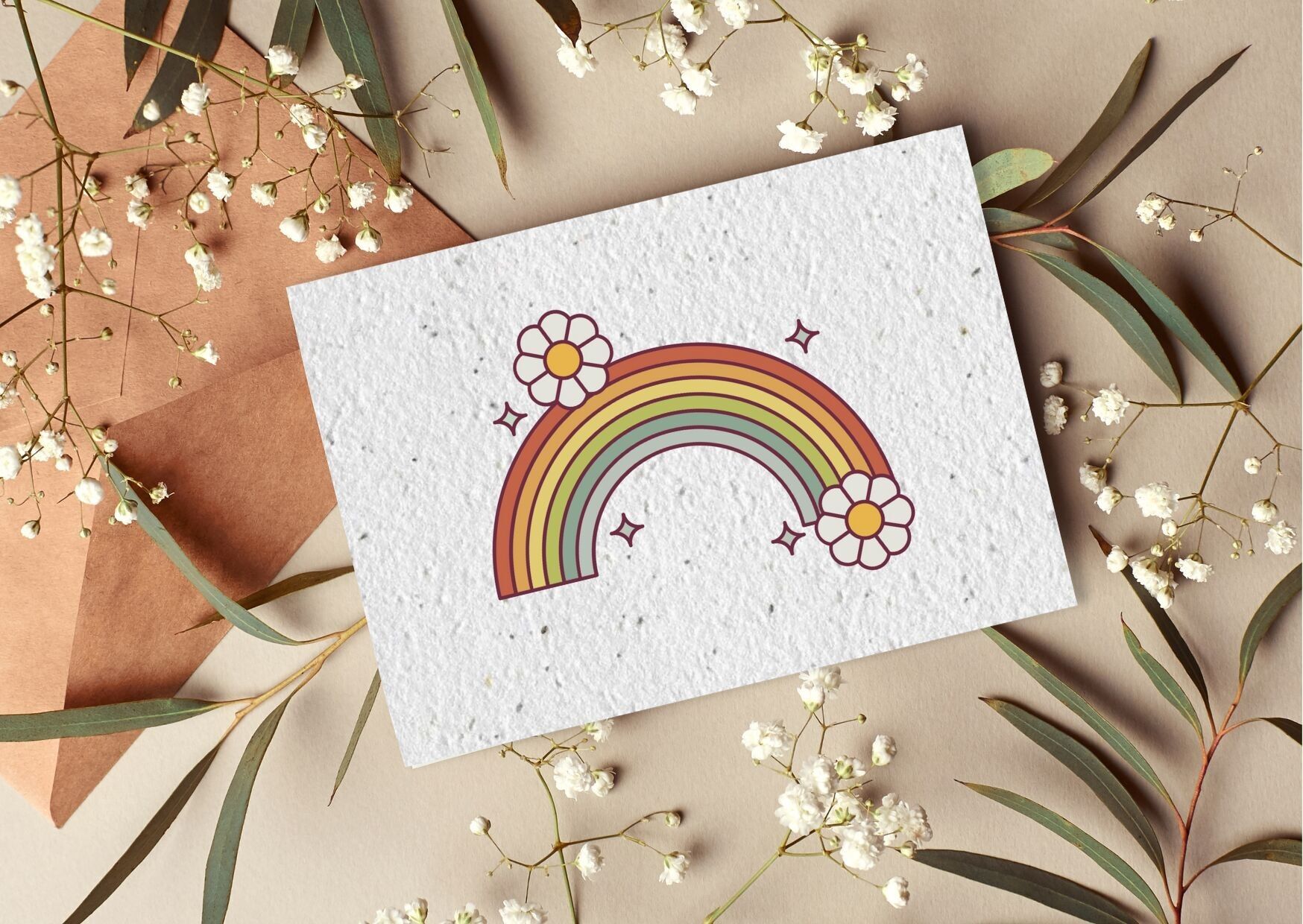 Postkarte zur Pflanze Nr. 41 „Regenbogen“ 10er-Set