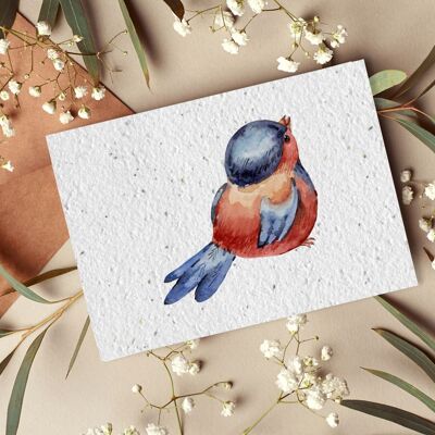 Postkarte zum Pflanzen Nr. 49 „Vogel“ 10er-Set