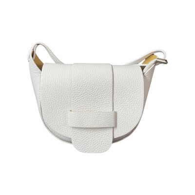 MARGOT GRAIN LEATHER CROSSBODY BAG WHITE