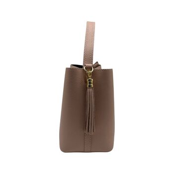 SAC SEAU CUIR GRAINE ELOISE G NUDE 2