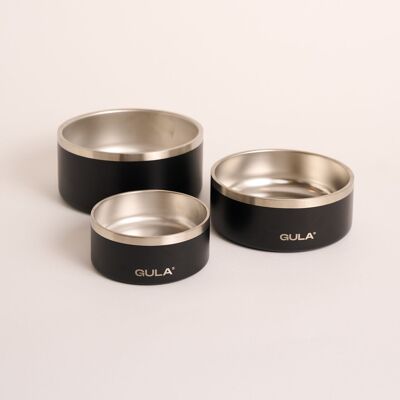 Dog Bowl Black - Double walled and insulated