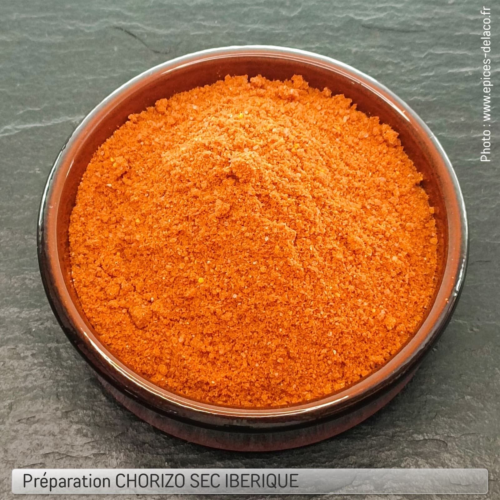 Zubereitung von iberischer Chorizo ​​– Mischung aus Gewürzen, Kräutern und Aromen