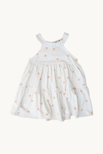 Robe d'été enfant / bébé motif soleils 100% cotton OEKO-TEX 2