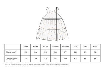 Robe d'été enfant / bébé motif soleils 100% cotton OEKO-TEX 10