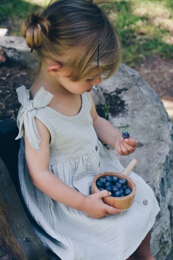 Robe d'été enfant / bébé 100% gaze de coton noeuds 1